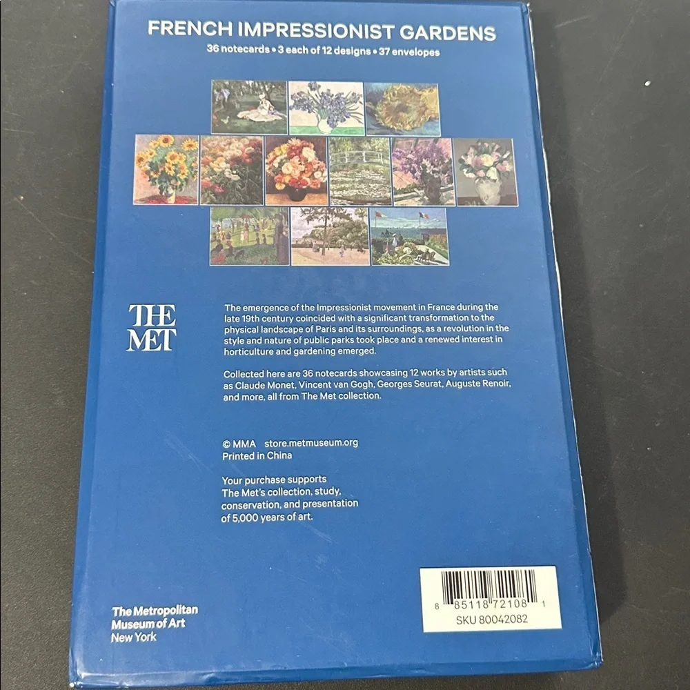The MET French impressionist gardens notecards and envelopes set